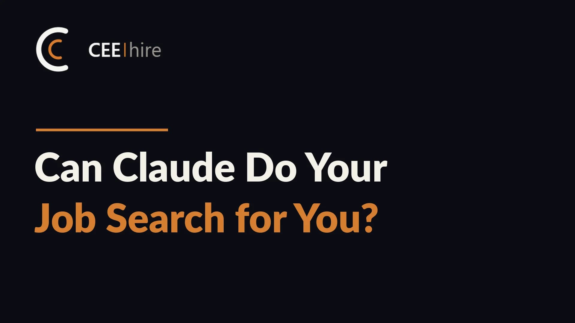 Can Claude Do Your Job Search for You?